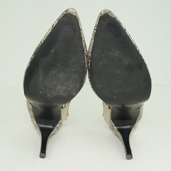 JustFab Tyley Faux Snake Skin Heels Size: US 8 - Picture 9 of 10